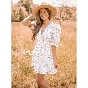 NWT Reformation Carmelo Dress Gabrielle Floral Mini Linen